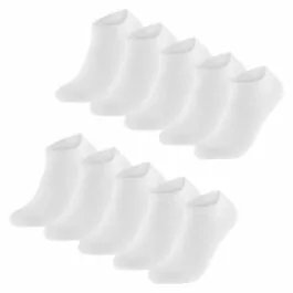 10 par vita ankelstrumpor -låga strumpor