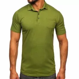 Grön kortärmad tröja - Pikétröja framifrån