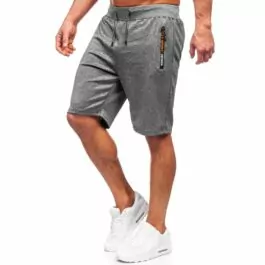 Grafitgråa shorts - Herrshorts med fickor