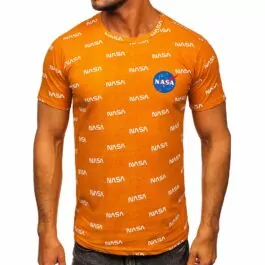Orange kortärmad tröja - T-shirt framifrån