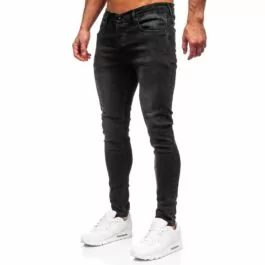 Svart skinny jeans - Lätt slitna herrjeans