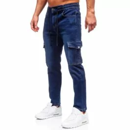 Jeans mörkblå - Cargo modell