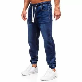 Mörkblåa jeans - Jeans joggers herr