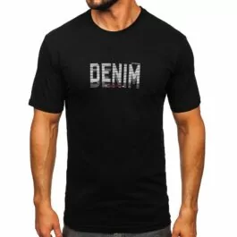 Svart kortärmad tröja - T-shirt Denim framifrån