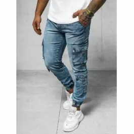 Blåa joggers jeans - Cargomodell