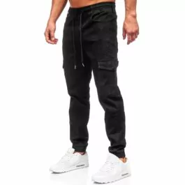 Svarta byxa i cargo modell - Jeans joggers