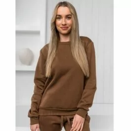 Sweatshirt dam - Chokladbrun tröja framifrån