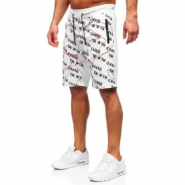 Vita polyester shorts - Herrshorts med tryck