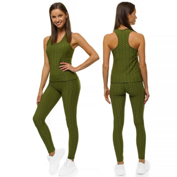 Träningsset Dam leggings och top - Grön