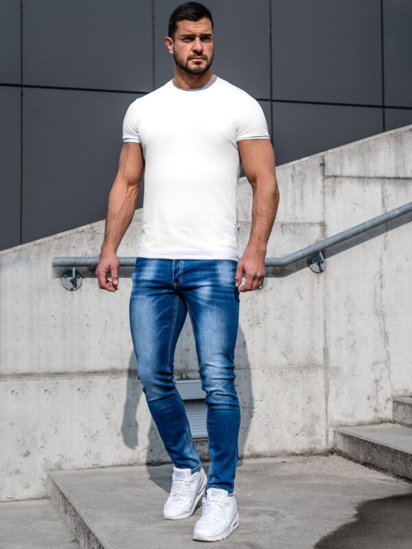 Blåa jeans - herrjeans med stretch