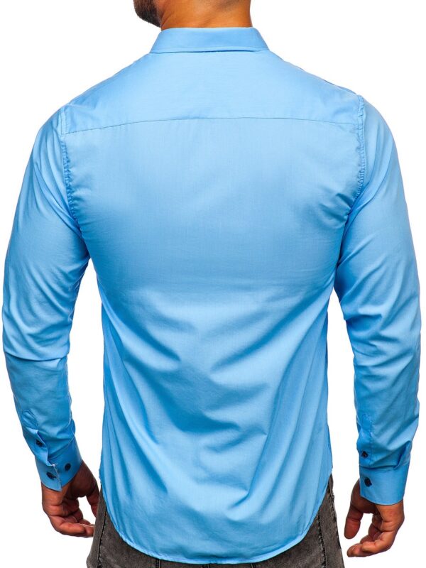 Ljusblå herrskjorta - Stilren skjorta - baksidan