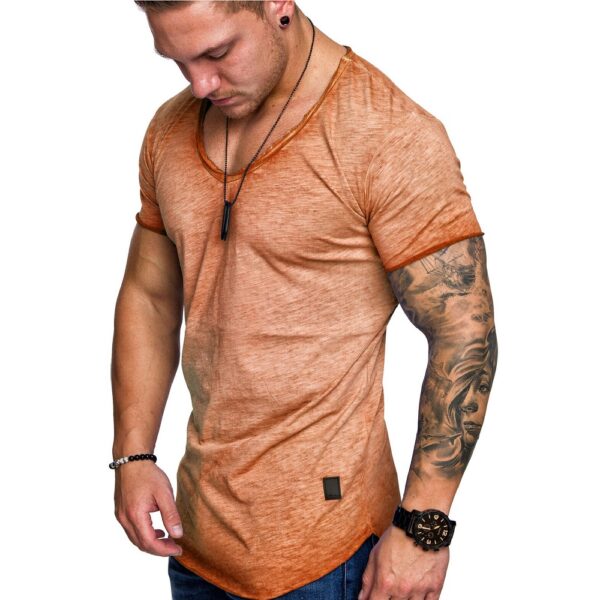 T-shirt Herr - Färgade härliga sommar tröjor till en billig peng - orange