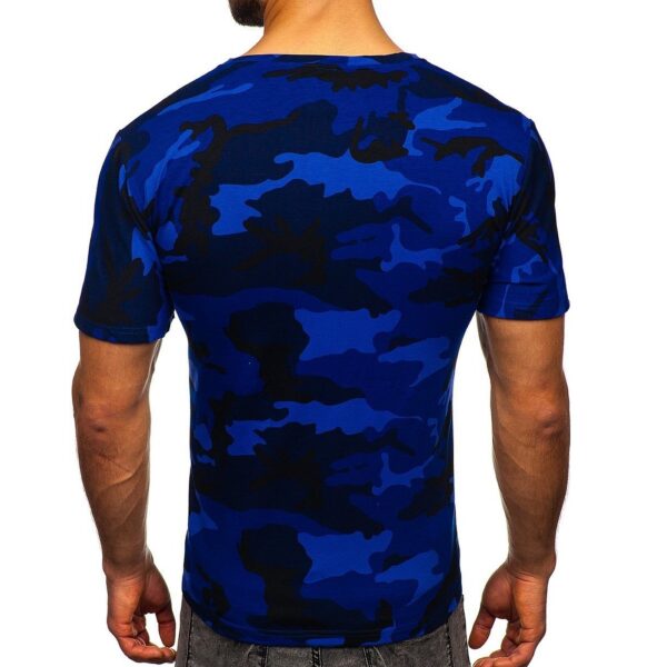 Camouflage T-shirt Herr 149 kr - navyblå camomönster bakifrån