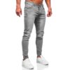 Ljusgråa slim fit jeans - Herrjeans 489 kr från sidan