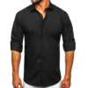 Svart skjorta - Stilren herrskjorta framifrån