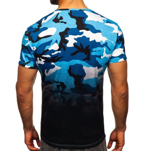 Camouflage T-shirt herr 149 kr - Ljusblått mönster - bakifrån
