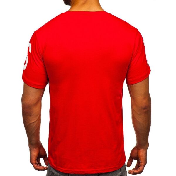 Röd printed T-shirt Herr 129 kr bakifrån