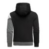 Trefärgad hoodie herr 449 kr - superskön med högre hals - svart,vit och grå - bakifrån