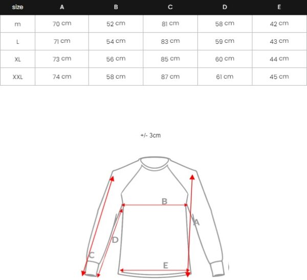 Billig printed hoodie - herrtröja med huva - storlekstabell