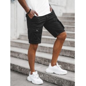 Chino shorts - Svarta Herrshorts med extra fickor på benen