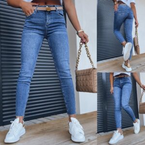 Jeans Dam - Blåa stretchiga jeans