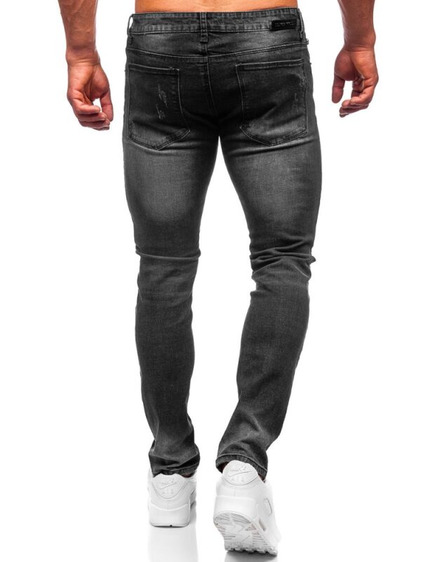 Jeans Herr - Svarta Slim-Fit byxor bakifrån