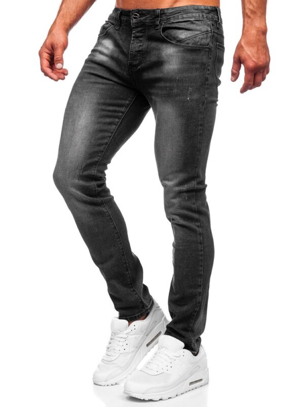 Jeans Herr - Svarta Slim-Fit byxor framifrån