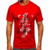 Röd T-shirt Ezdicorne Power - Herrtröja
