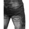 Svarta Jeans Joggers med cargofickor - Herr zoomad bakifrån