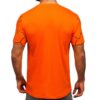 Billig T-shirt - orange Herrtröja revolution med tryck bakifrån