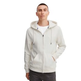 Blend bhdowntown zip hoodie i färgen egret Blend