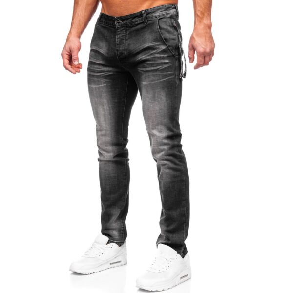 Jeans herr - svarta slim fit herrjeans med stretch från sidan