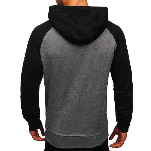 Billiga hoodies - Herrtröjor med luva mörkgrå bakifrån