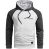 Ljusgrå JHNsport hoodie med mörkgråa ärmar framifrån