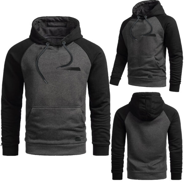 Mörkgrå JHNsport hoodie med svarta ärmar
