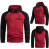 Röd JHNsport hoodie med svarta ärmar