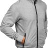 Ljusgrå ziptröja med ståkrage - Sweatshirt sidan