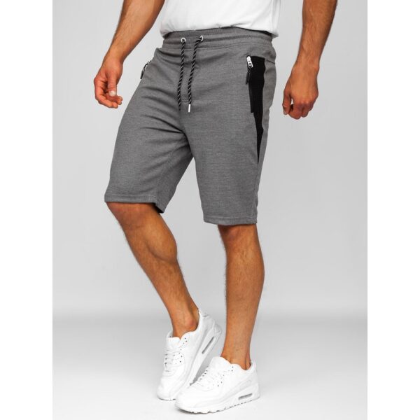 Gråa shorts - Herrshorts med fickor