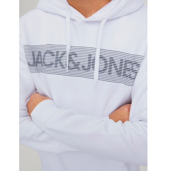 Vit jack & Jones hoodie - Herrtröja zoom