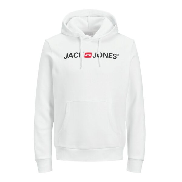 Jack & Jones vit hoodie med tryck