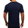 Mörkblå t-shirt med volanger - Herrtröja bakifrån