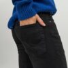 Svarta Glenn jeans slim fit JACK & JONES zoom bakifrån