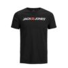 Klassisk svart T-shirt från Jack & jones framifrån