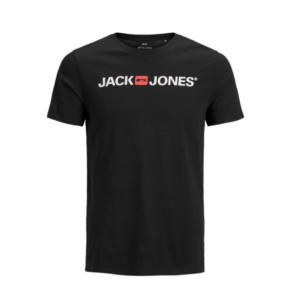 Klassisk svart T-shirt från Jack & jones framifrån