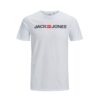 Vit Slim fit printed JACK & JONES T-shirt framifrån