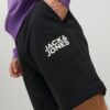 Svarta sweatshorts Jack & Jones logoprint