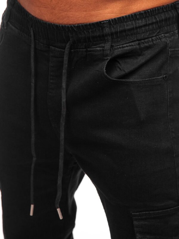 Svarta byxa i cargo modell - Jeans joggers zoomad