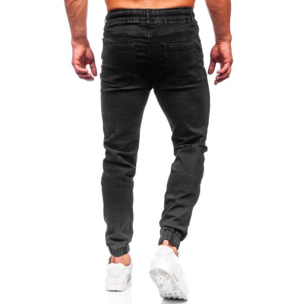 Jeans joggers - Svarta byxor med mudd bakifrån