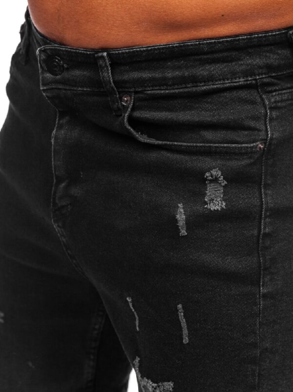Svarta jeansshorts - Slitna herr zoomad