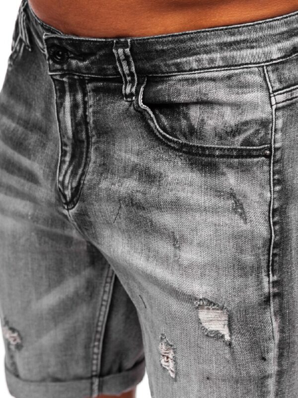 Svarta jeansshorts destroyed - Herr zoomad